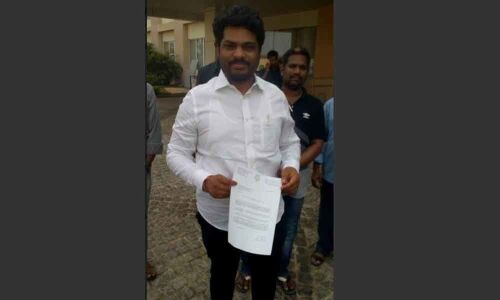 Kidari Sravan Kumar tendered his resignation from the state cabinet