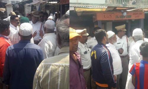 Cops clear footpath of encroachers