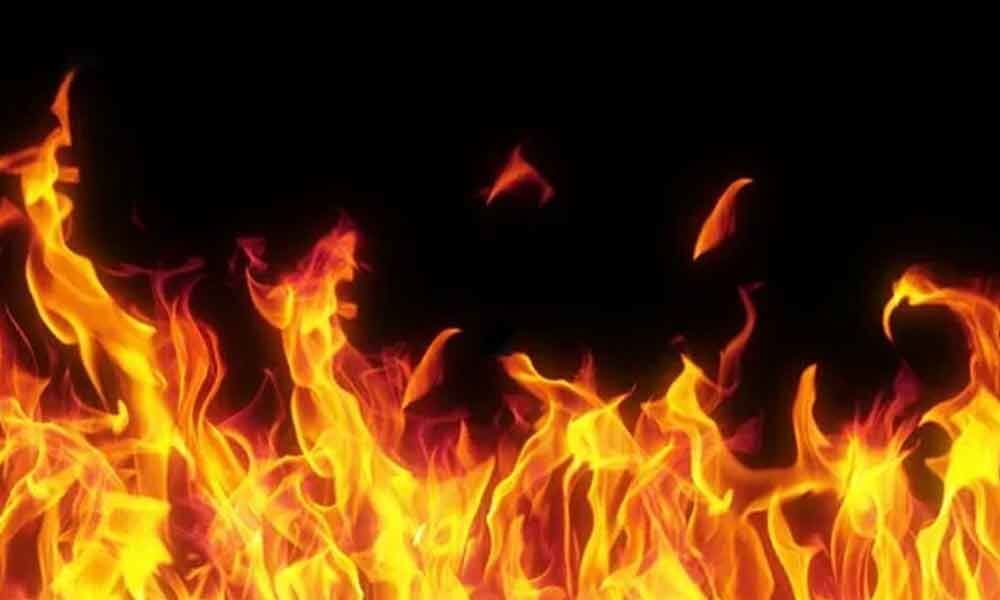 Fire accident in huts at Gunti Jangaiah Nagar under LB Nagar PS limits
