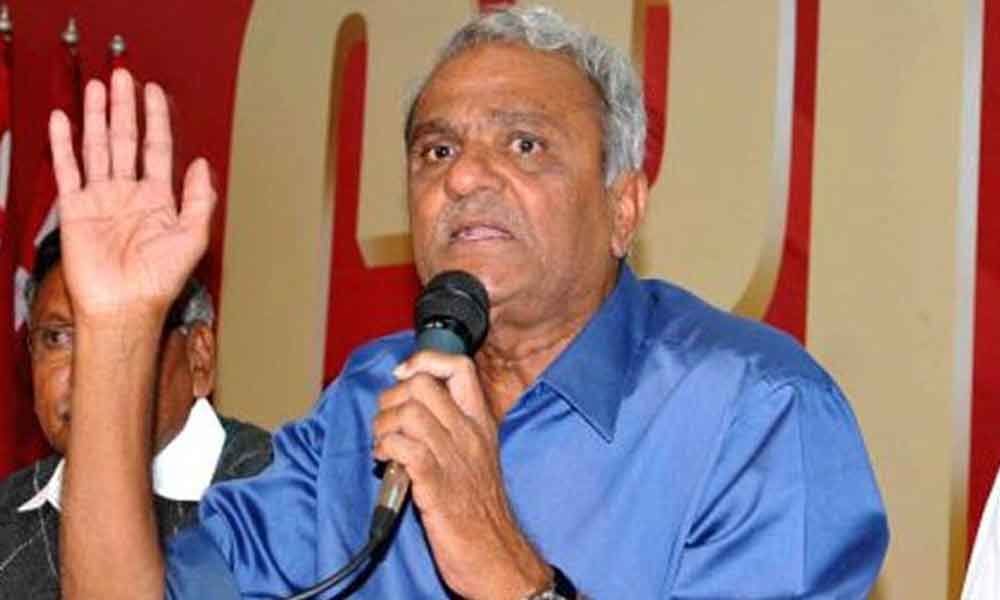 Inter results: CPI secretary Narayana demands Rs 1 cr compensation to bereaved families