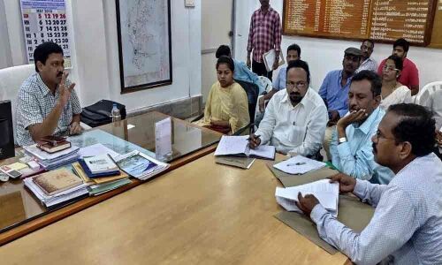 KMC Commissioner holds review meeting