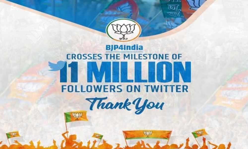 BJP crosses 11 million followers on Twitter