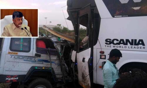 Naidu directs to provide medical support to victims in Kurnool accident