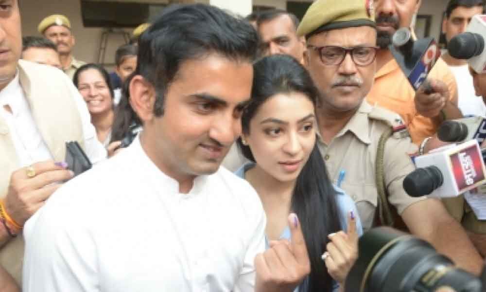 BJPs east Delhi candidate Gambhir casts his vote