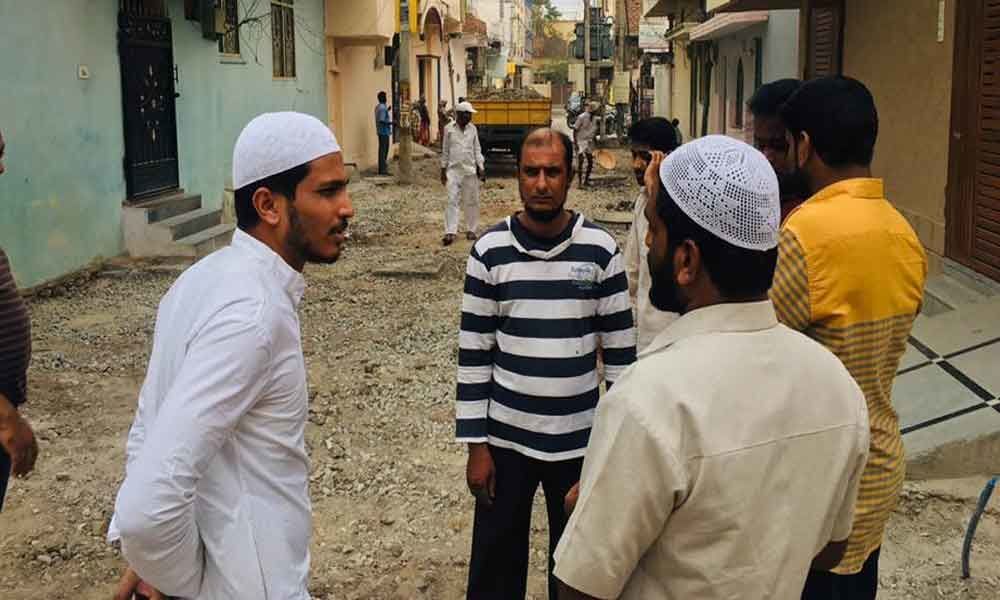 Corporator inspects CC road works
