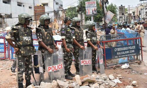 Amberpet Disputed Site Issue : Police thwart DJS bid for gathering