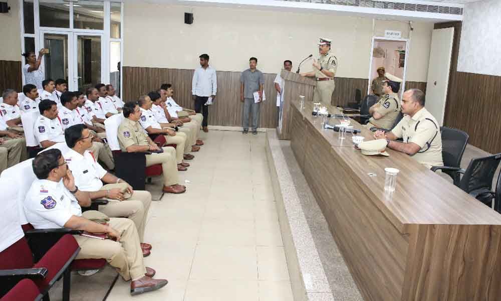City Police Commissioner Anjani Kumar decorates 29 Traffic Inspectors with Meritorious Service Entry