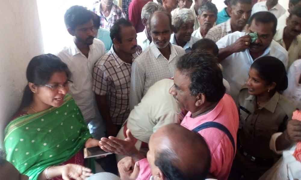 Farmers protest for paddy money