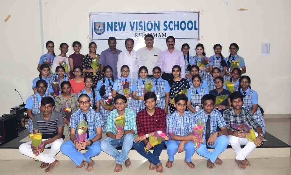 New Vision students secure cent per cent marks