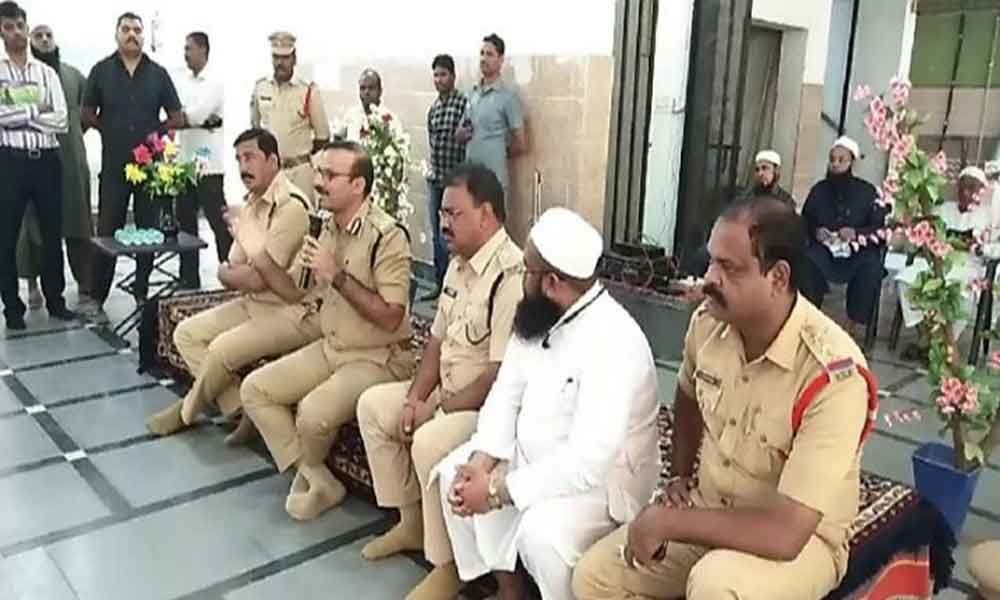 East Zone police held a meeting to stop frequent tension in Amberpet