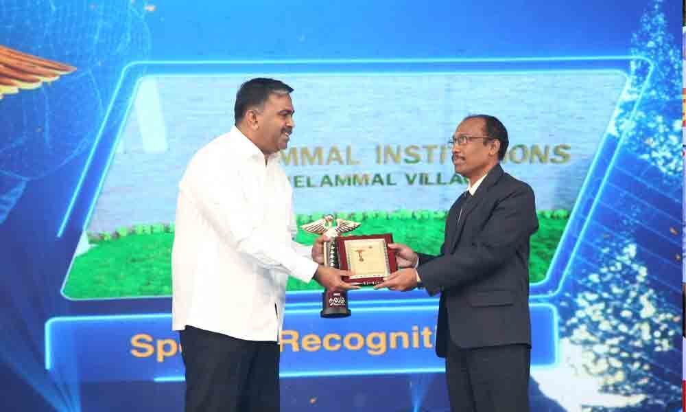 Velammal honoured with special recognition award