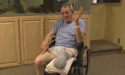 Farmer saws off his own leg with pocket knife after becoming stuck in machinery