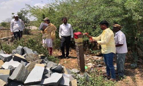 Telangana Govt land fenced