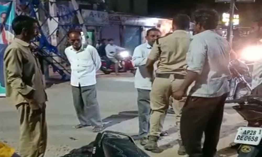 Cop crosses the line, attached to SP office