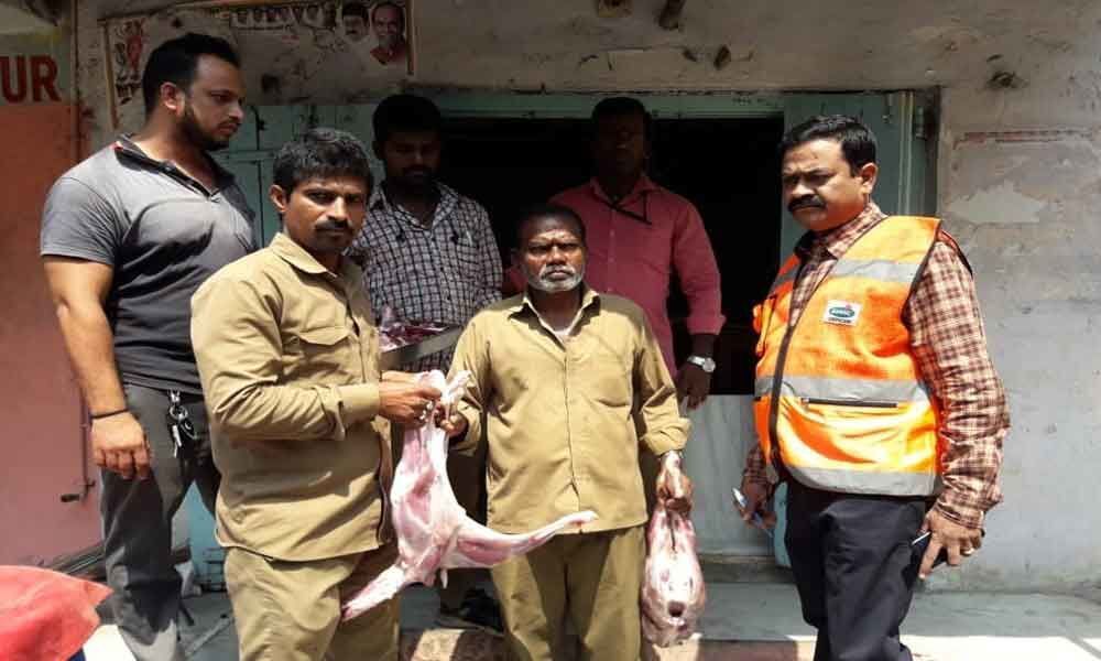 Crackdown on illegal meat sellers in city