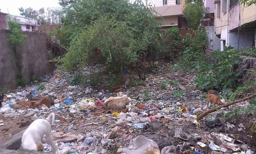 Quthbullapur : Open plot turns dump yard