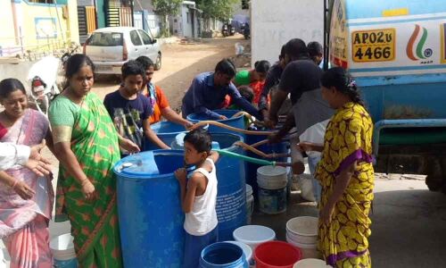 Water supplied once in 10 days for 10 mts