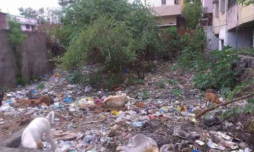 Quthbullapur : Open plot turns dump yard