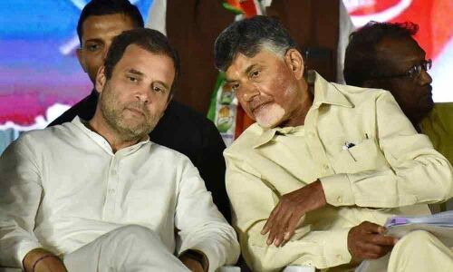 CM Chandrababu Naidu meeting with Rahul Gandhi concludes