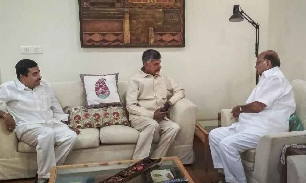 Chandrababu Naidu holds second round of talks with Rahul Gandhi, Sharad Pawar