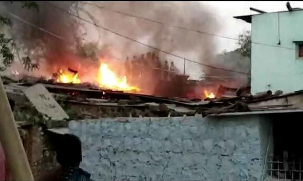 10 lakh property gutted in house fire