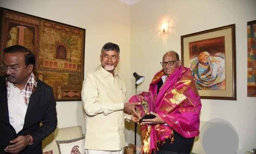 Chandra Babu Naidu meets Sharad Pawar again in Delhi