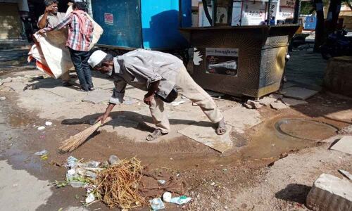 67-yr-olds fight to unclog drainage