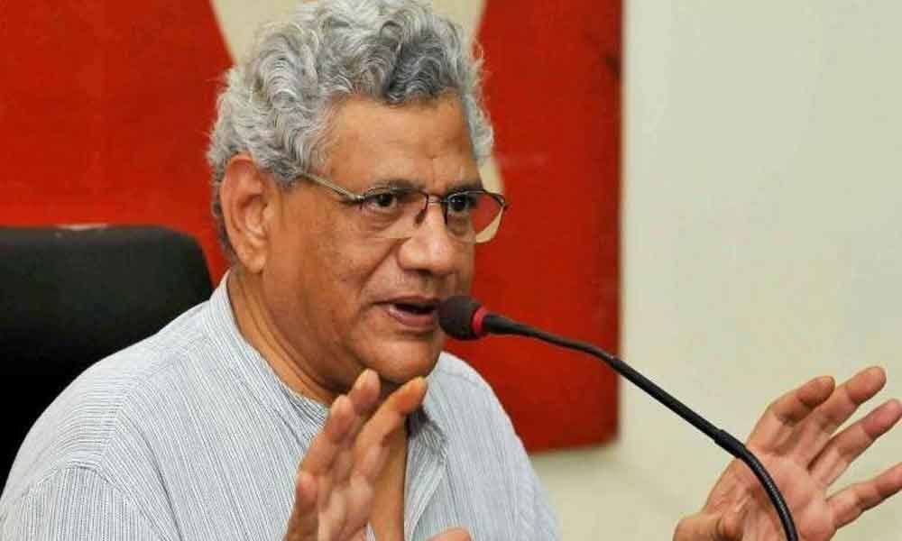 Count all VVPATs, if mismatch with EVM figures, says Sitaram Yechury