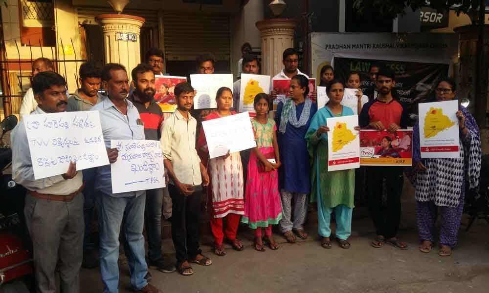 Alleged efforts to dub Telangana Vidyarthi Vedika students Maoists decried