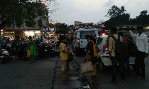 Irregular parking of vehicles obstructs traffic at RTC complex in Srikakulam
