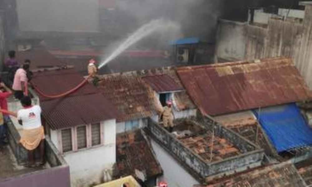Fire breaks out at commercial building in Thiruvananthapuram