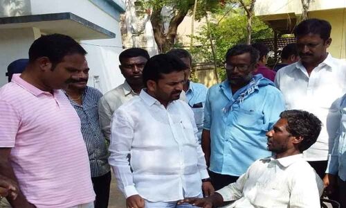 MLA visits lightning strike survivor