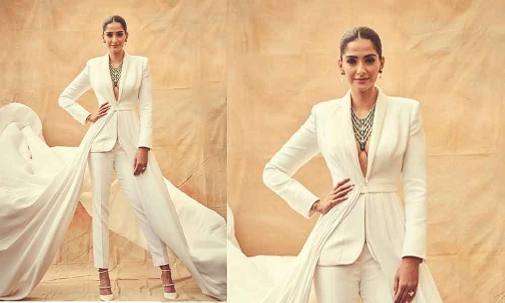 Cannes 2019: Sonam Kapoor Ahuja means business in white tuxedo with a twist