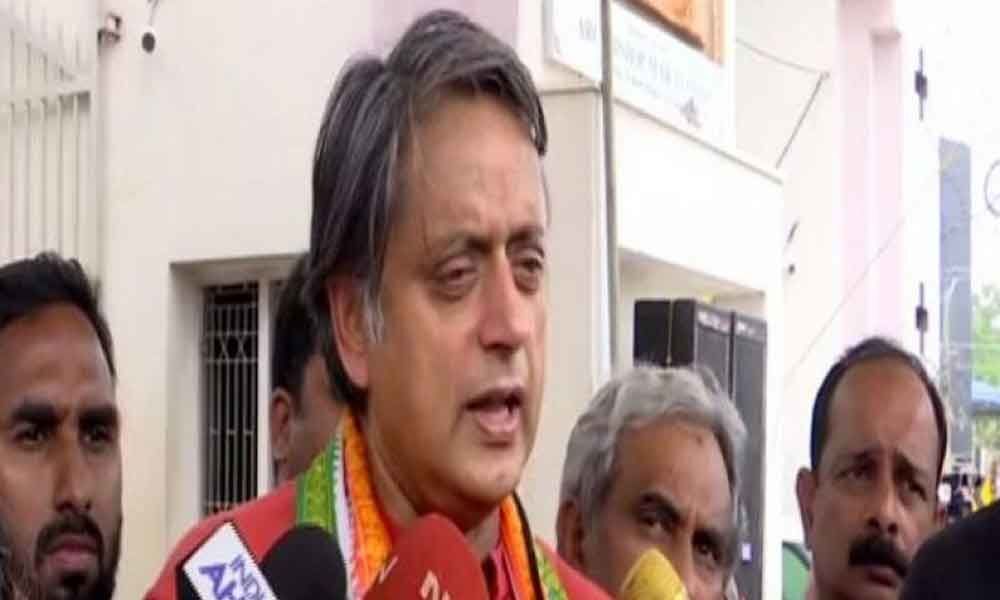 Tharoor calls BJP a sinking ship as it swings into celebratory mode