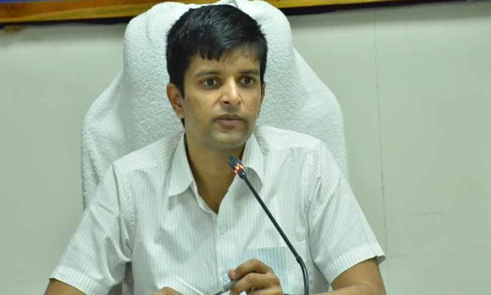 Cheques distribution on a war-footing: District Collector Krishna Bhaskar