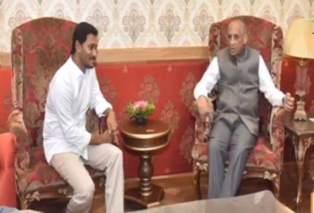 YS Jagan meets Governor, seeks consent to form government