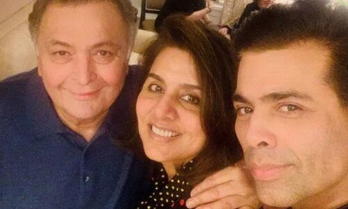 Karan Johar meets his favorite couple of Indian cinema Rishi and Neetu in New York