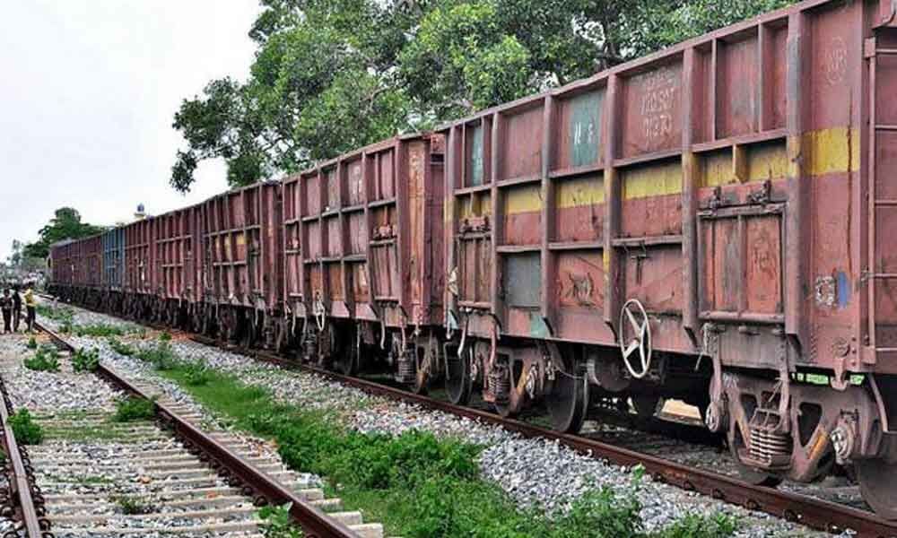 Goods train derailed at Vizianagaram
