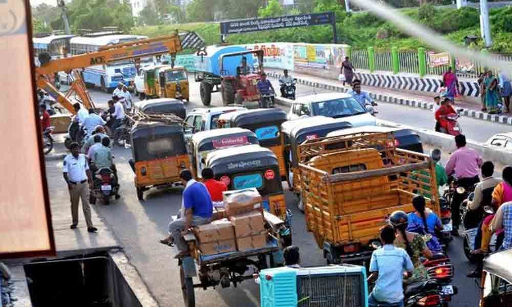 Traffic diversions in Guntur district