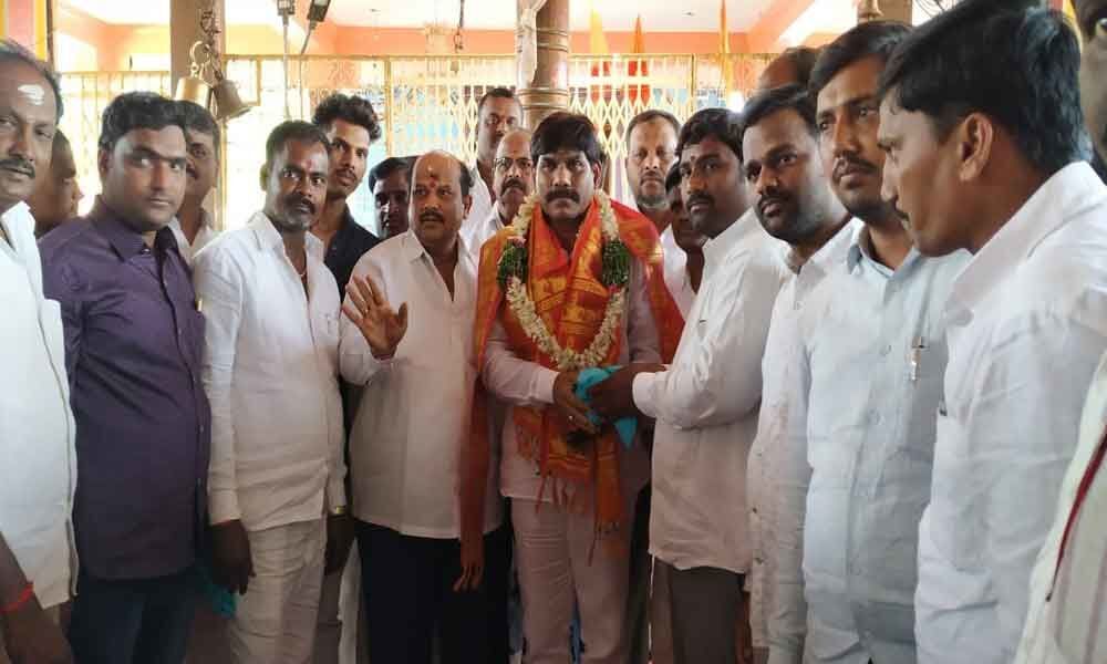 MP BB Patil elect performs special pooja