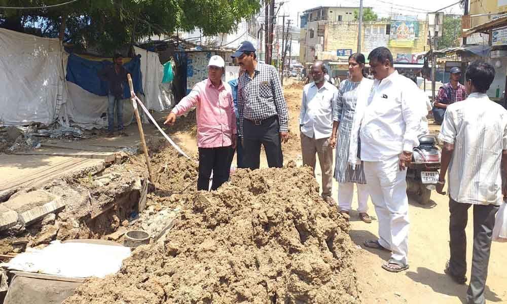 Sewerage pipeline works inspected
