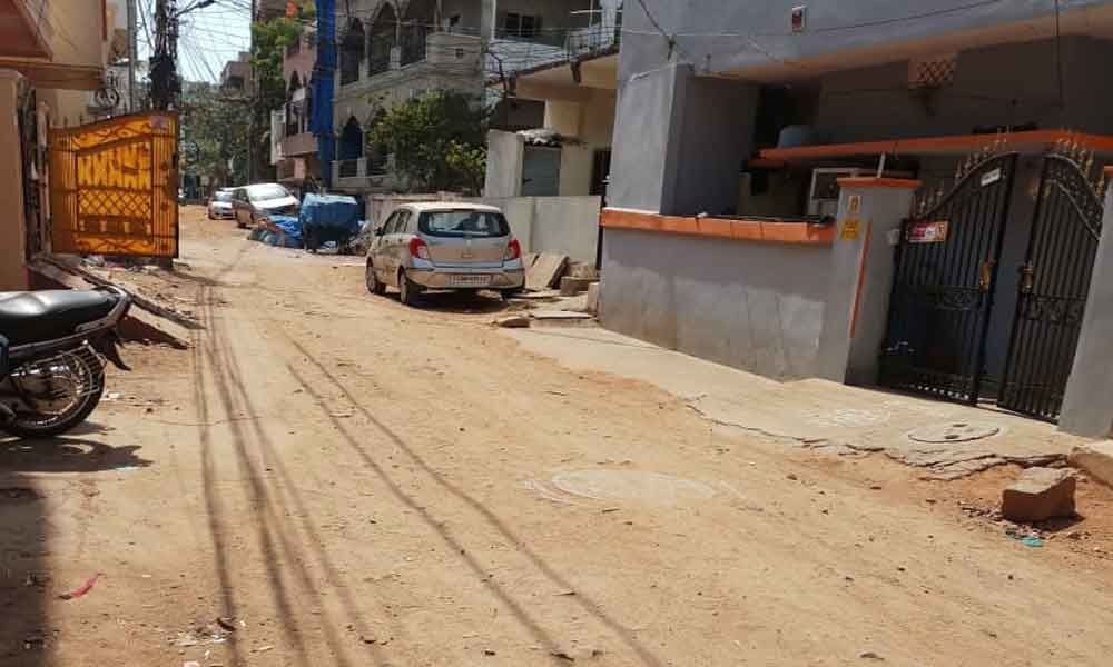 Shanthi Nagar Colony roads in bad shape