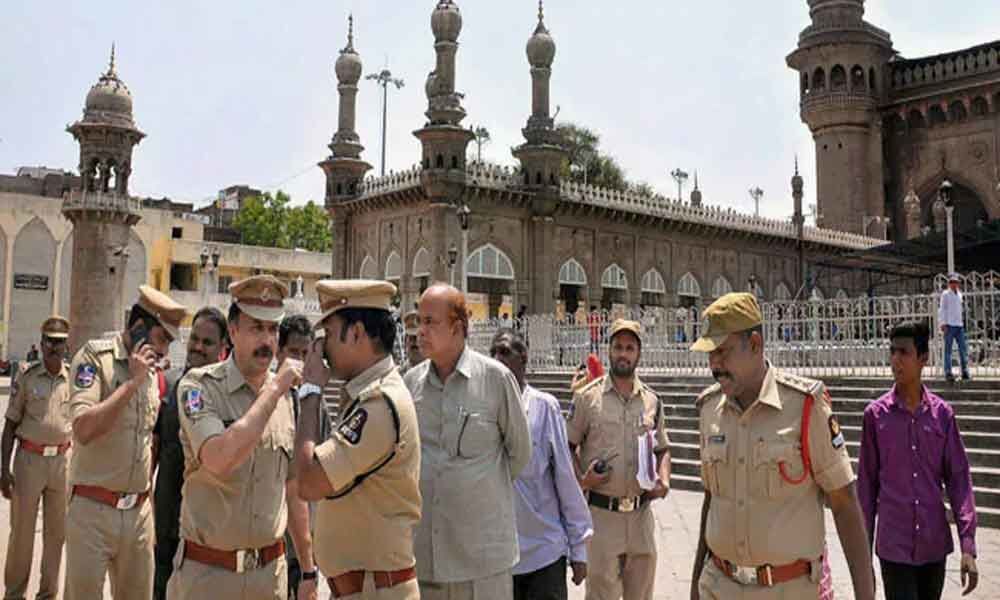 City Police Commissioner supervising the security at Mecca Masjid