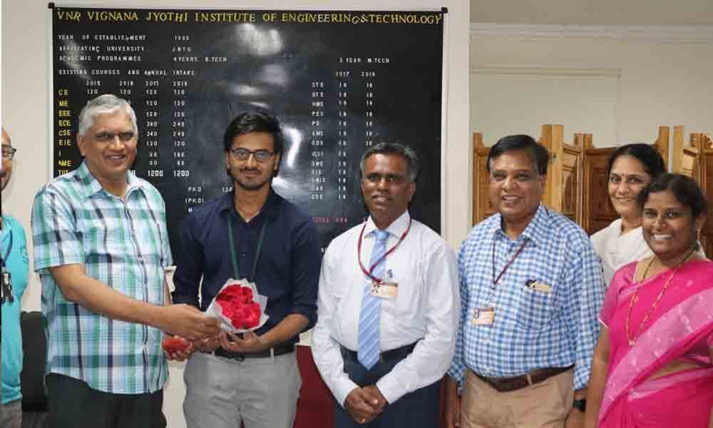 VNRVJIET student bags 28.75 lakh package from Amazon
