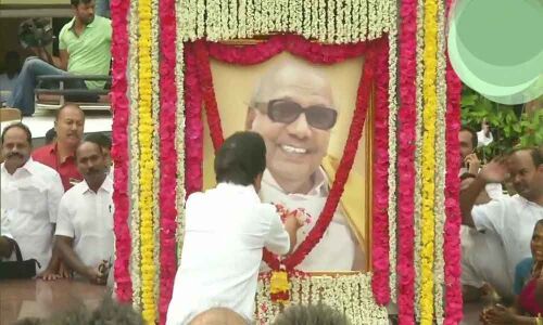 M K Stalin pays tribute to M Karunanidhi on his 95th birth anniversary
