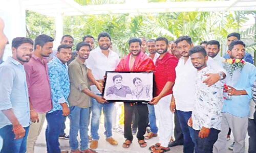 Revanth Reddy Mitra Mandali congratulates Revanth Reddy