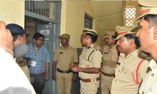 Police Commissioner visits counting centre in Mancherial