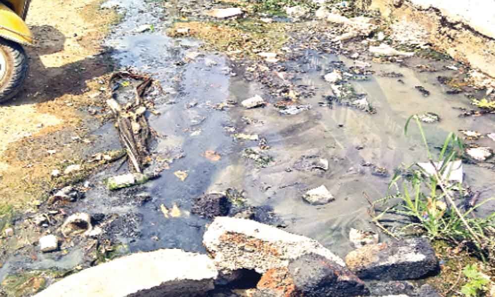 Overflowing drain causes stench
