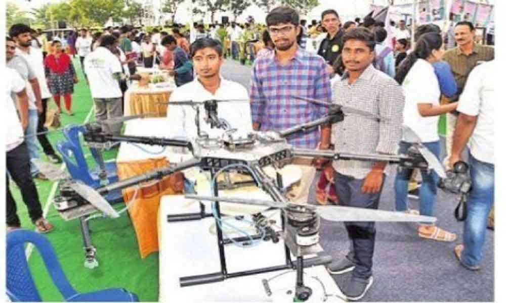 Hyderabad City students design drone to help farmers
