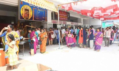 Free buttermilk distributed to devotees